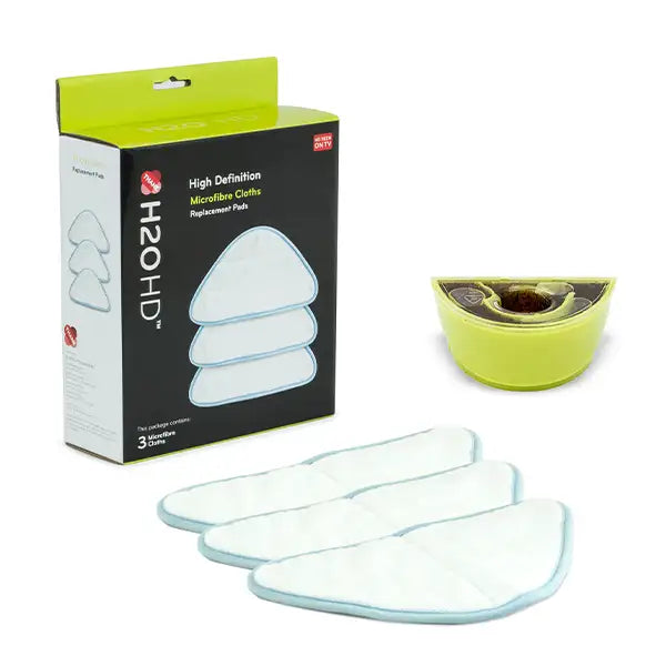 Genuine H2O HD® Microfibre Cloths (3 Pack) + Water Filter