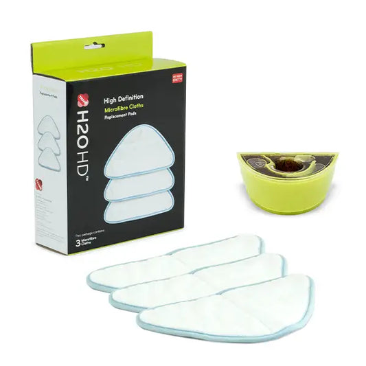 Genuine H2O HD® Microfibre Cloths (3 Pack) + Water Filter